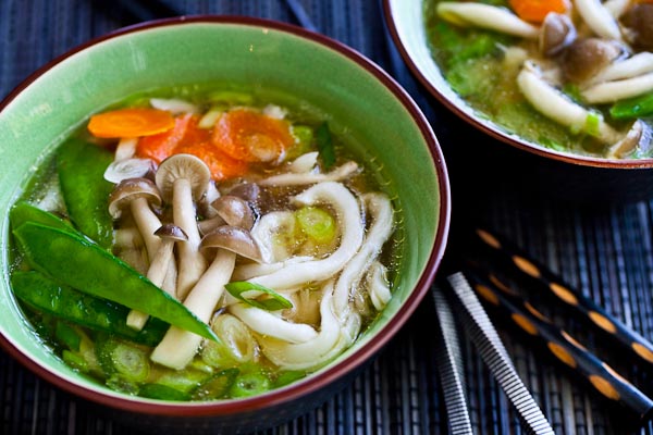 Udon miso noodle soup