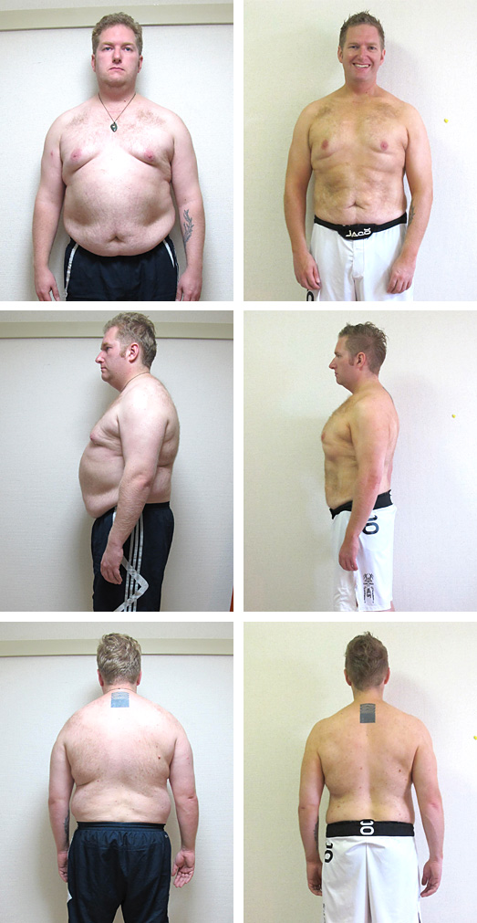 man weight loss transformation before after