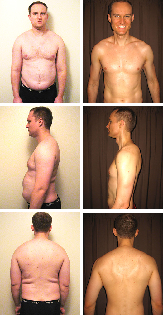 man weight loss transformation before after
