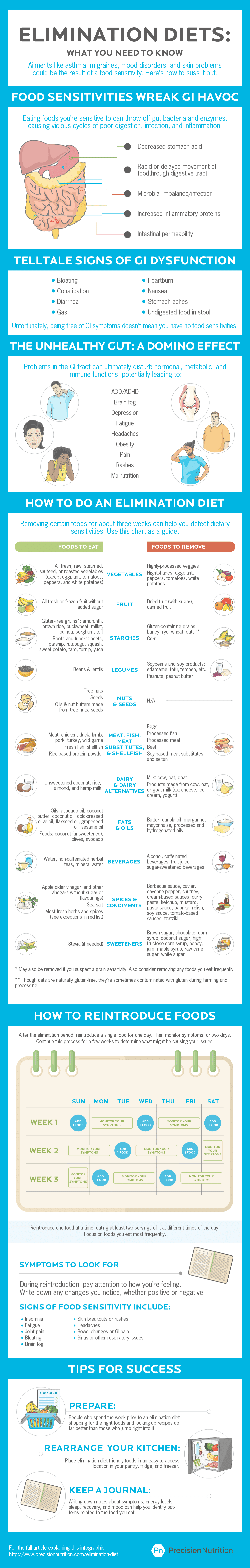 infographic on the elimination diet