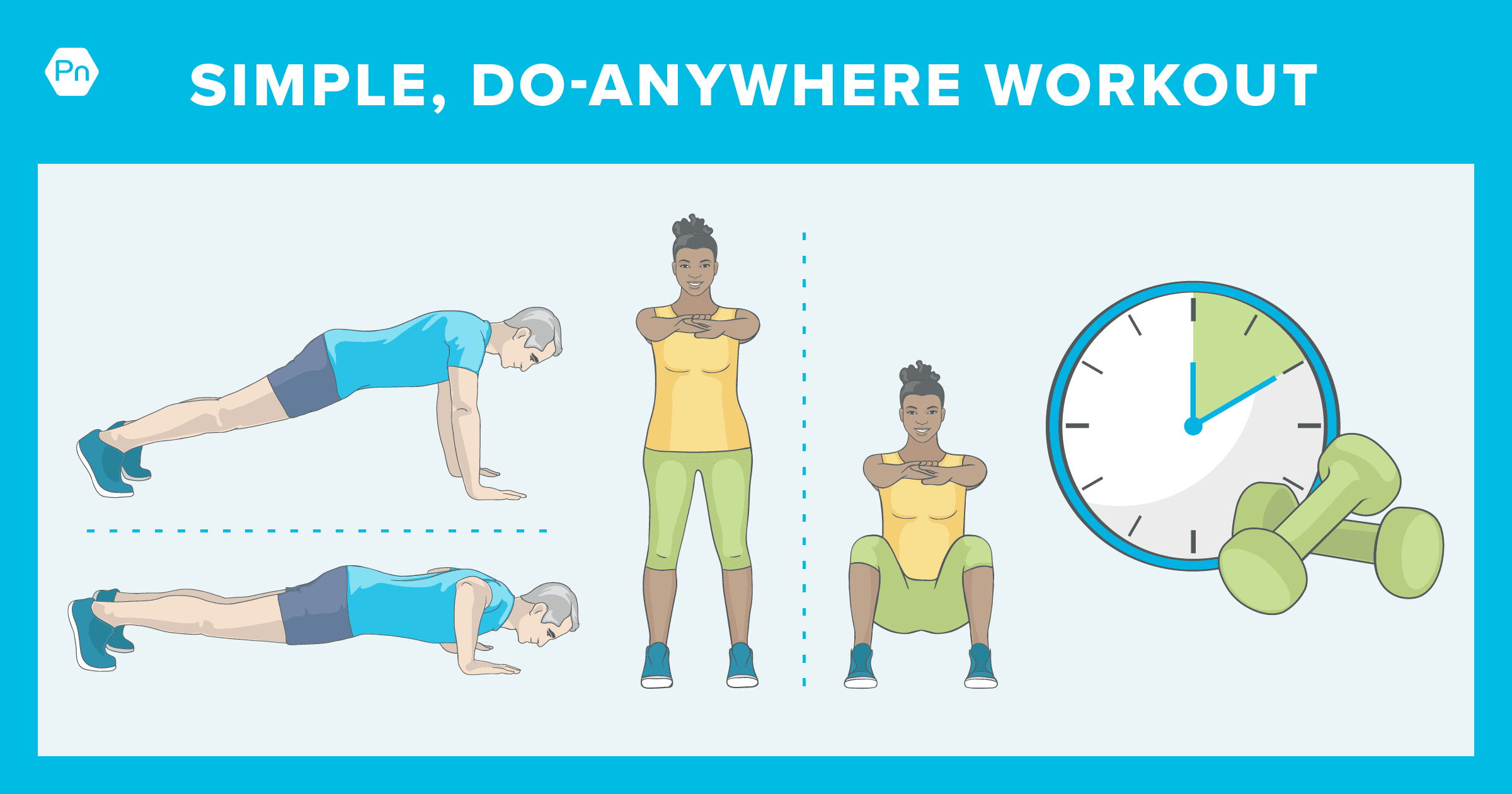 If you want to work out with minimal equipement, try this
