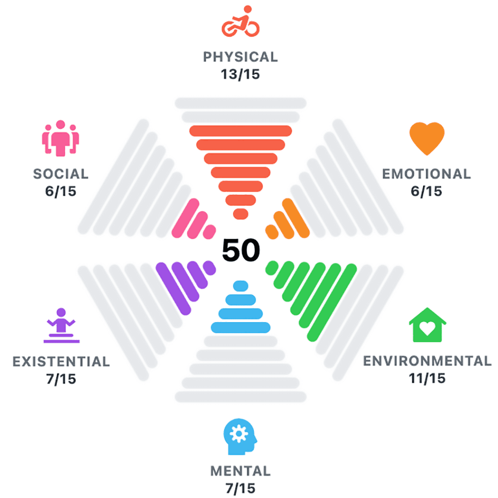 Image shows sample Deep Health score of 50 out of 90 points.